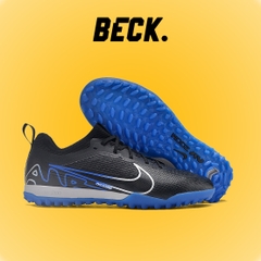 Giày Bóng Đá Trẻ Em Nike Vapor 15 Pro Đen Đế Xanh Biển Cổ Lửng V2 TF