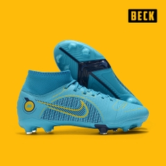 Giày Bóng Đá Nike Mercurial 22 Superfly 8 Academy Xanh Biển Cổ Cao FG