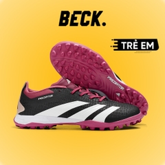 Giày Bóng Đá Trẻ Em Adidas Predator 24 Elite Đen Tím Vạch Trắng Đế Đệm TF