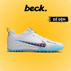 Giày Bóng Đá Trẻ Em Nike Mercurial Vapor 15 Pro Trắng Xanh Biển Cổ Lửng V2 TF
