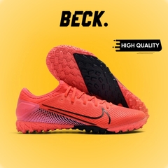 Giày Bóng Đá Nike Mercurial Vapor 13 Pro Đỏ Hồng Vạch Đen Cổ Lửng HQ TF 