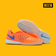 Giày Bóng Đá Nike Lunar Gato II Cam Vạch Xanh Biển V2 IC