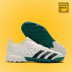 Giày Bóng Đá Adidas Predator Freak.3 EQT Trắng Xanh Lục Vạch Đen HQ TF