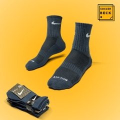 Tất Nike 3 Đôi Dri-Fit Cao Cấp Pack Cổ Lửng - Xanh Than