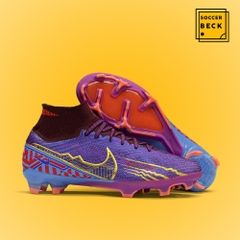 Giày Bóng Đá TQ Nike Air Zoom Mercurial Superfly 9 Elite Mbappe Tím Xanh Biển Cổ Cao FG