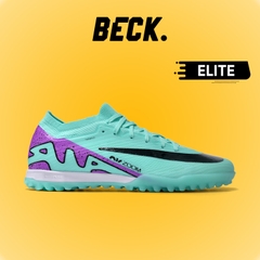 Giày Bóng Đá Nike Mercurial Vapor 15 Elite Xanh Ngọc Gót Tím Cổ Lửng TF