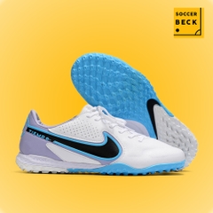 Giày Bóng Đá Nike React Tiempo Legend 9 Pro Trắng Xanh Biển Vạch Đen TF