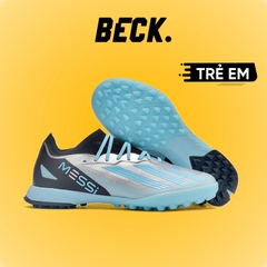 Giày Bóng Đá Trẻ Em Adidas X Crazyfast.1 Messi Bạc Xanh TF
