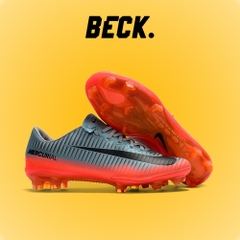 Giày Bóng Đá Nike Mercurial Vic 6 CR7 Xám Cam Lưỡi Gà Liền FG