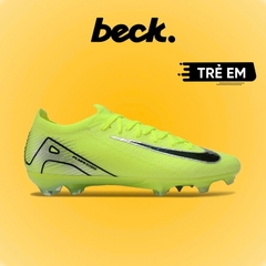Giày Bóng Đá Trẻ Em Nike Mercurial Vapor 16 Elite Xanh Chuối Vạch Đen Cổ Lửng FG