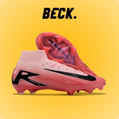 Giày Bóng Đá Mercurial Superfly 10 Elite Hồng Vạch Đen Cổ Cao FG