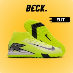 Giày Bóng Đá Mercurial Superfly 10 Elite Xanh Chuối Xám Cổ Cao TF