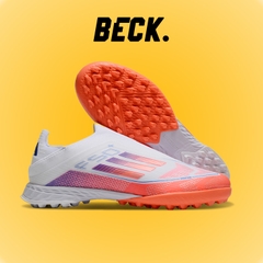 Giày Bóng Đá Adidas F50 Elite Laceless Trắng Đỏ Cam Không Dây TF