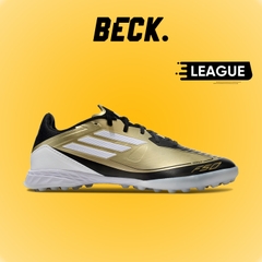 Giày Bóng Đá Adidas F50 League Messi Vàng Đồng TF
