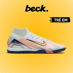 Giày Bóng Đá Trẻ Em Mercurial Superfly 10 Elite MDS009 Xám Xanh Cổ Cao TF