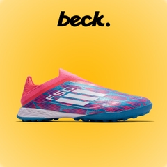 Giày Bóng Đá Adidas F50 Elite Laceless Xanh Biển Hồng Không Dây TF