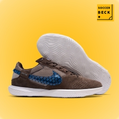 Giày Bóng Đá TQ Nike Street Gato Xám Vạch Xanh Biển IC
