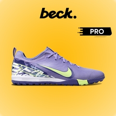 Giày Bóng Đá Nike Mercurial Vapor 16 Pro V2 Tím Vạch Xanh Lá Cổ Lửng TF