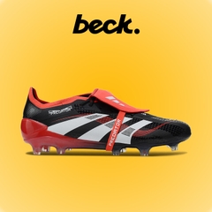 Giày Bóng Đá Adidas Predator 25 Elite Tongue Đen Đỏ Vạch Trắng HQ FG