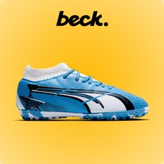 Giày Bóng Đá VN Puma Ultra 25 Cổ Cao - Xanh Dương Vạch Trắng