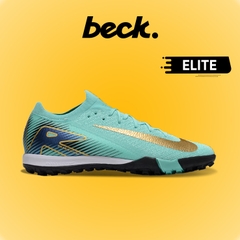 Giày Bóng Đá Nike Mercurial Vapor 16 Elite V1 Xanh Ngọc Vạch Vàng Cổ Lửng TF
