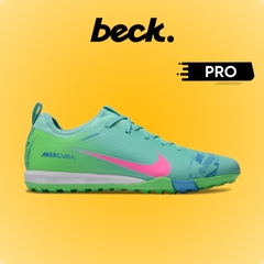 Giày Bóng Đá Nike Mercurial Vapor 16 Pro V2 Xanh Lá Vạch Hồng Cổ Lửng TF