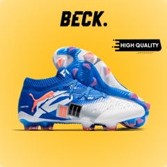 Giày Bóng Đá Puma Future 8 Ultimate Trắng Xanh Biển Cổ Cao HQ FG
