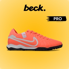 Giày Bóng Đá Nike Tiempo Legend 10 Pro Cam Hồng Lưỡi Gà Liền HQ TF