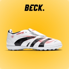 Giày Bóng Đá VN Adidas Predator 25 Lưỡi Gà Gập Chun TF - Trắng Đỏ
