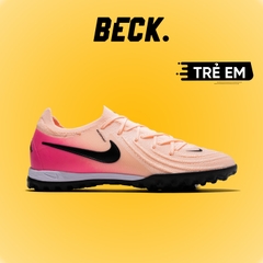 Giày Bóng Đá Trẻ Em Nike Phantom GX Elite Cam Nhạt Gót Hồng Cổ Lửng TF