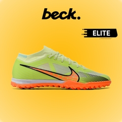 Giày Bóng Đá Nike Mercurial Vapor 15 Elite Vàng Xanh Đế Cam Cổ Lửng TF