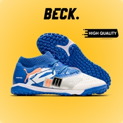 Giày Bóng Đá Puma Future 8 Ultimate Trắng Xanh Biển Cổ Cao HQ TF