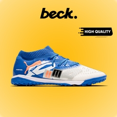 Giày Bóng Đá Puma Future 8 Ultimate Trắng Xanh Biển Cổ Cao HQ TF