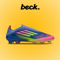 Giày Bóng Đá Adidas F50 Elite Laceless Xanh Biển Chuối Hồng Không Dây FG