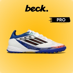 Giày Bóng Đá Adidas F50 PRO Son Heung-min Trắng Xanh Đỏ Lưỡi Gà Liền HQ TF