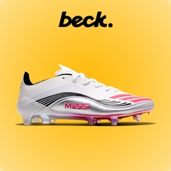 Giày Bóng Đá Adidas F50 Elite MESSI Trắng Xám Vạch Đỏ HQ FG