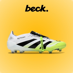 Giày Bóng Đá Adidas Predator 25 Elite Tongue Trắng Đế Xanh Chuối Lưỡi Gà Gập HQ FG