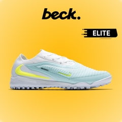 Giày Bóng Đá Nike Phantom 6 Elite Xanh Ngọc Vạch Chuối Gót Trắng Cổ Lửng HQ TF