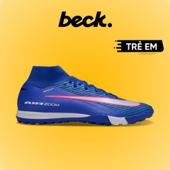 Giày Bóng Đá Trẻ Em Nike Mercurial Superfly 10 Elite Xanh Coban Cổ Cao TF
