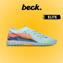 Giày Bóng Đá Nike Phantom GX2 Elite V1 United Xanh Ngọc Vạch Vàng Cổ Lửng TF