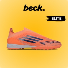 Giày Bóng Đá Adidas F50 Elite LL Cam Vạch Xanh Biển Không Dây TF