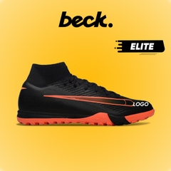Giày Bóng Đá Nike Mercurial Superfly 10 Elite Đen Đế Đỏ Cam Cổ Cao TF