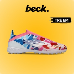 Giày Bóng Đá Trẻ Em Adidas F50 Elite LL BAPE Xanh Hồng Không Dây HQ TF