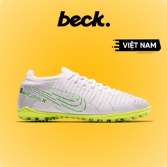 Giày Bóng Đá VN Mercurial Vic 6 Trắng Xanh Lá Cổ Lửng TF