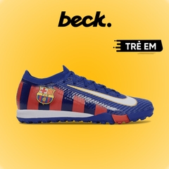 Giày Bóng Đá Trẻ Em Nike Mercurial Vapor 16 Elite Barcelona Xanh Đỏ Cổ Lửng TF