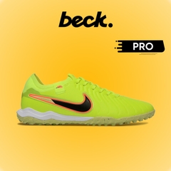 Giày Bóng Đá Nike Tiempo Legend 10 Pro Xanh Chuối Vạch Đen Lưỡi Gà Liền TF