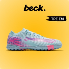 Giày Bóng Đá Trẻ Em VN Mercurial Vapor 16 Elite Xanh Ngọc Hồng TF