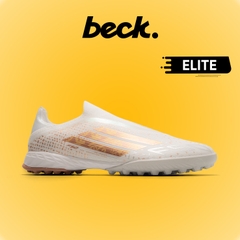 Giày Bóng Đá Adidas F50 Elite LL Mohamed Salah Trắng Vàng Không Dây TF