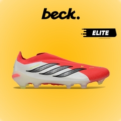 Giày Bóng Đá Adidas Predator 26 Elite LL Trắng Đỏ Không Dây HQ FG