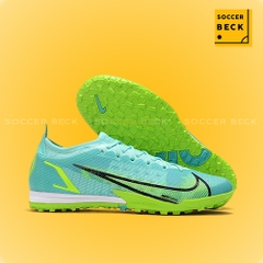 Giày Bóng Đá Nike Mercurial Vapor 14 Elite EURO Xanh Ngọc Cổ Lửng TF